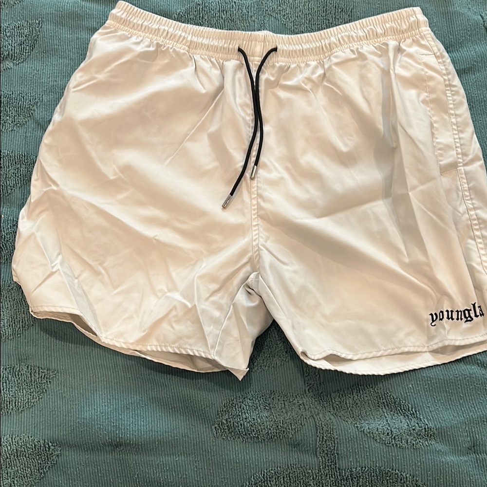 YoungLA Men's White The Finest Shorts XL